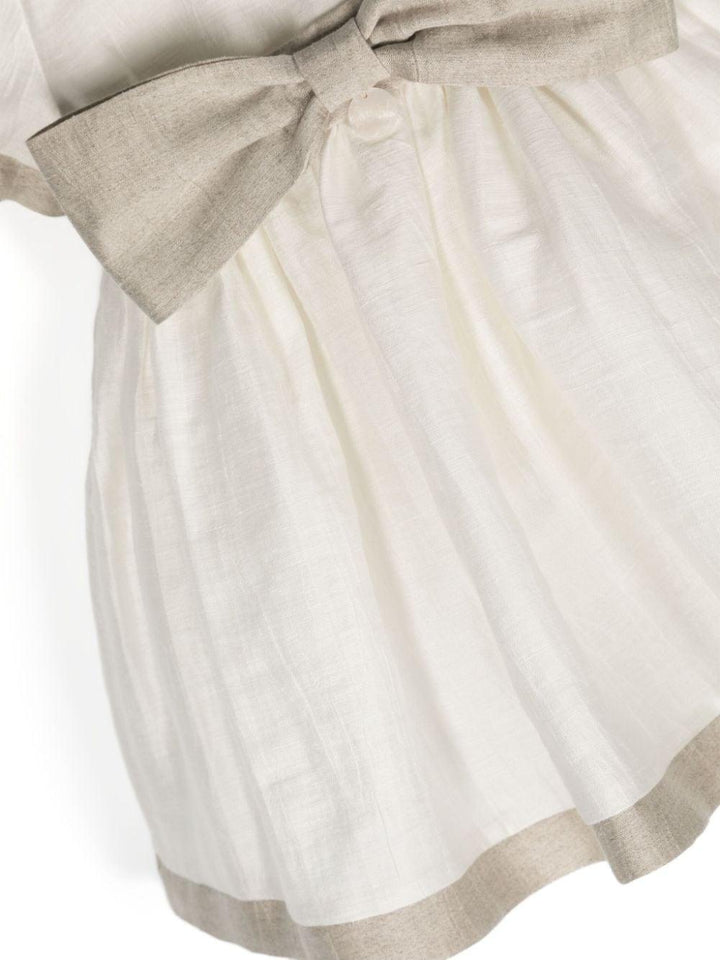 Abito bianco/beige neonata