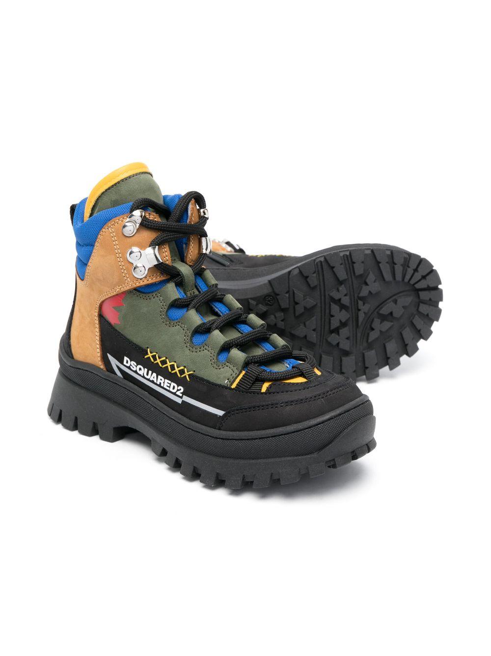 Stivaletti multicolor bambino con stampa logo
