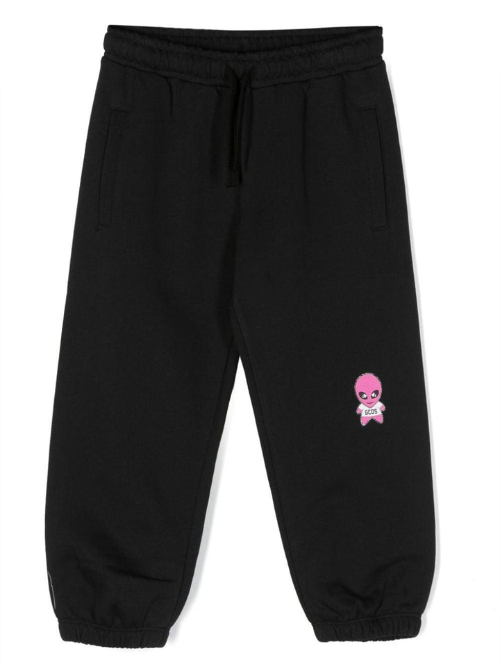 Pantaloni sportivi neri unisex con stampa