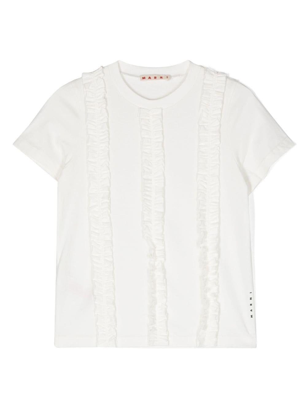 T-shirt bianca/vaniglia bambina M00875M00L9 0M108 MARNI KIDS 