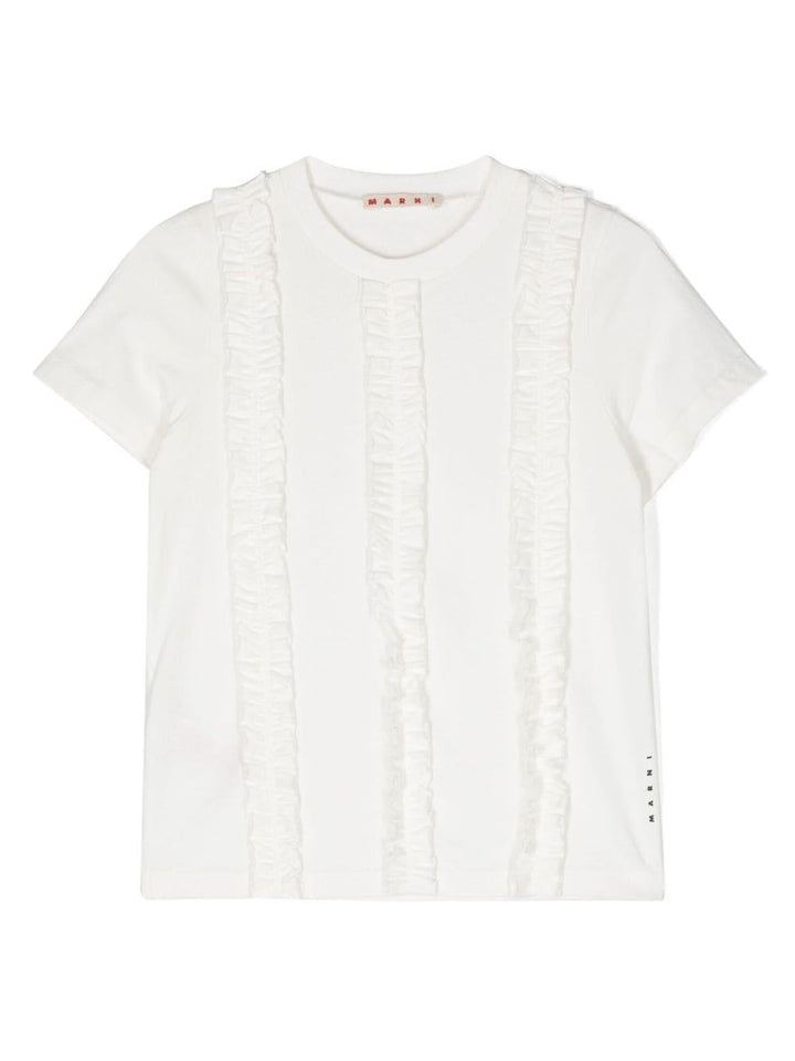 T-shirt bianca/vaniglia bambina M00875M00L9 0M108 MARNI KIDS 
