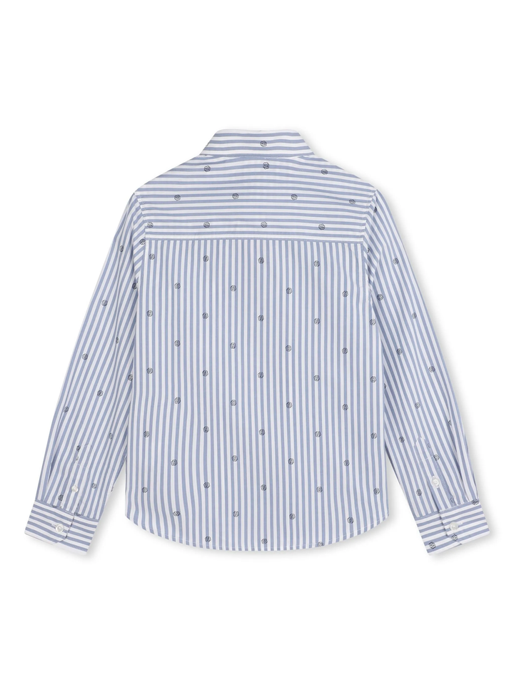 camicia righe celeste bambino J51128 10P BOSS KIDS 
