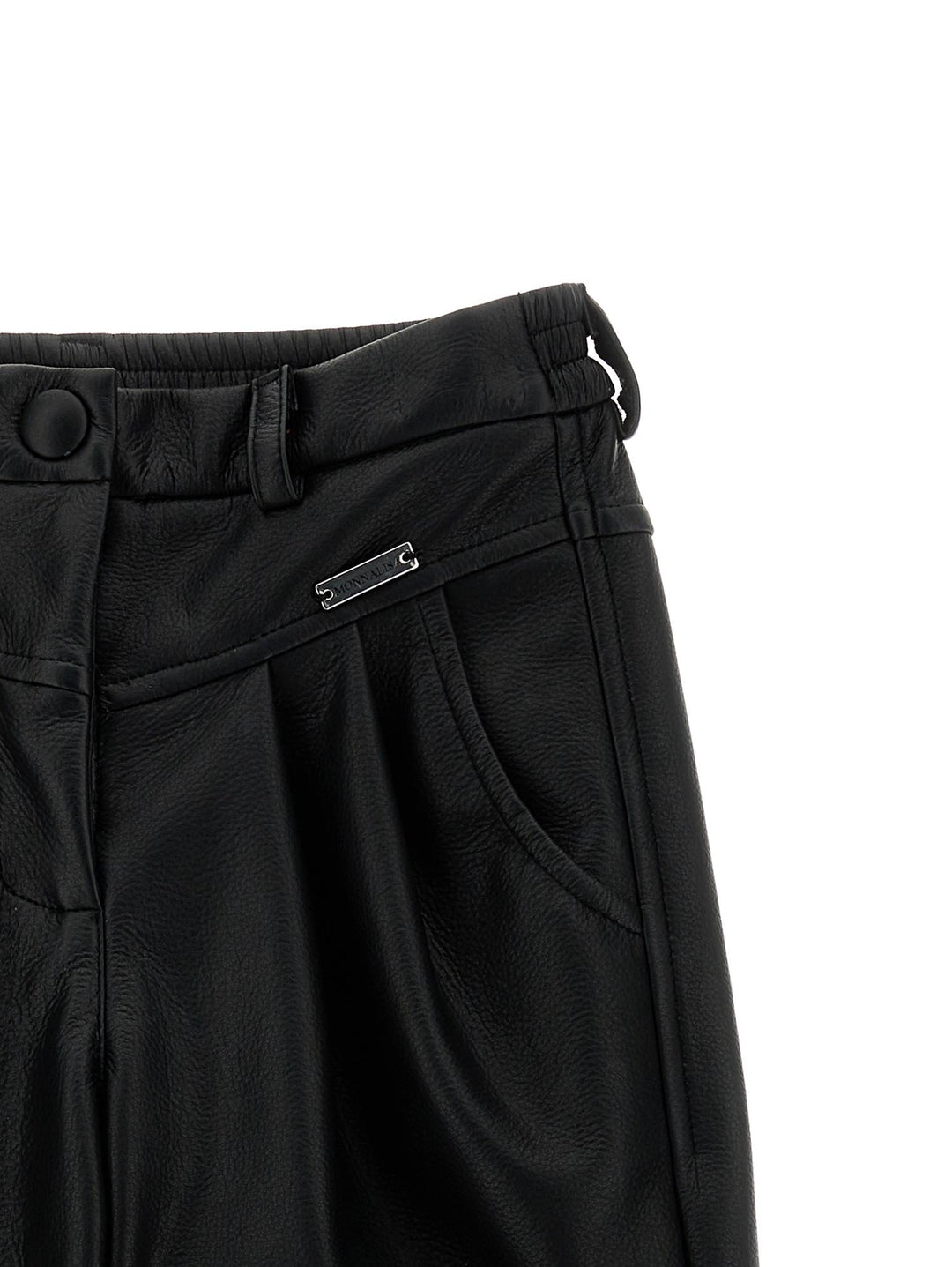 Pantaloni neri bambina con logo