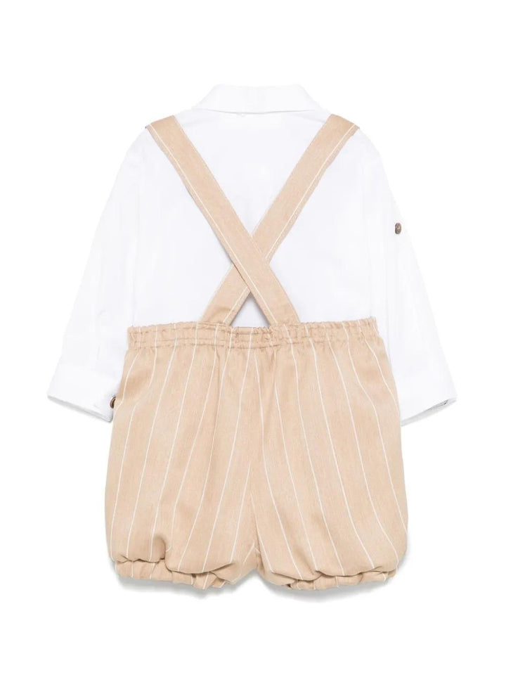 completo bianco/beige neonato