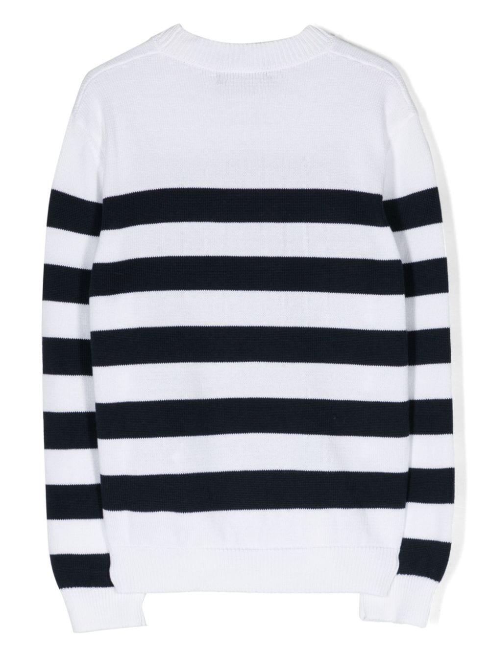 Maglione bianco/blu bambino