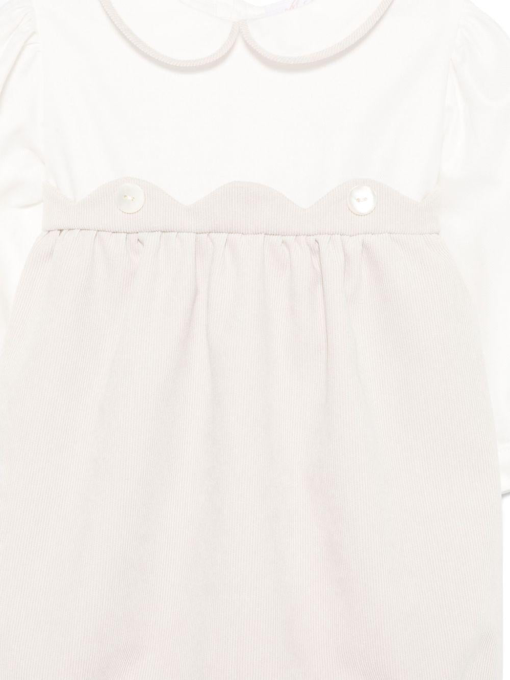 Pagliaccetto bianco/beige neonato unisex