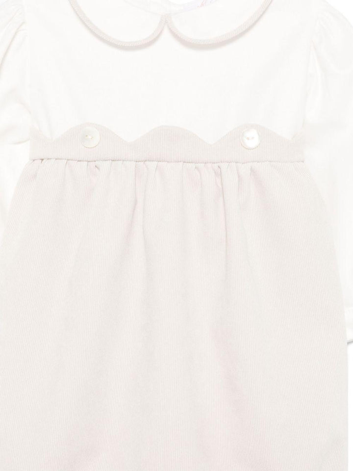 Pagliaccetto bianco/beige neonato unisex