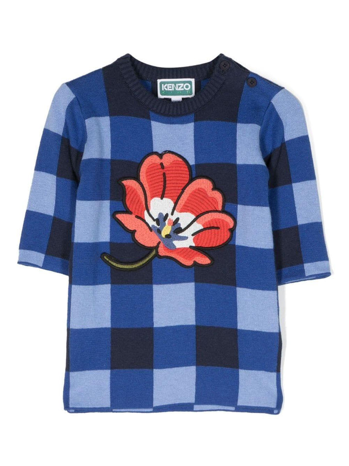 Abito blu e azzurro neonata K02103 84A KENZO KIDS 