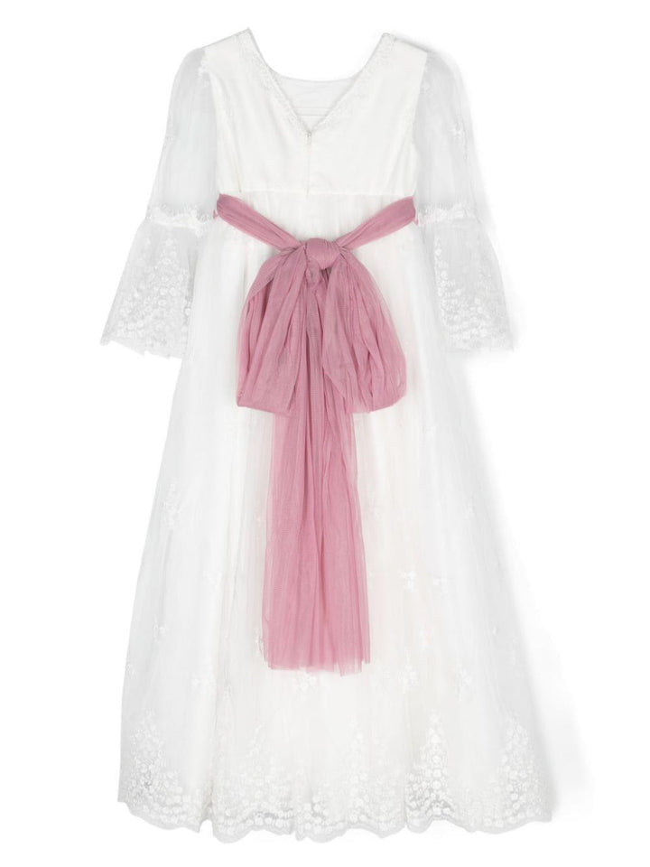 Abito bianco/rosa bambina
