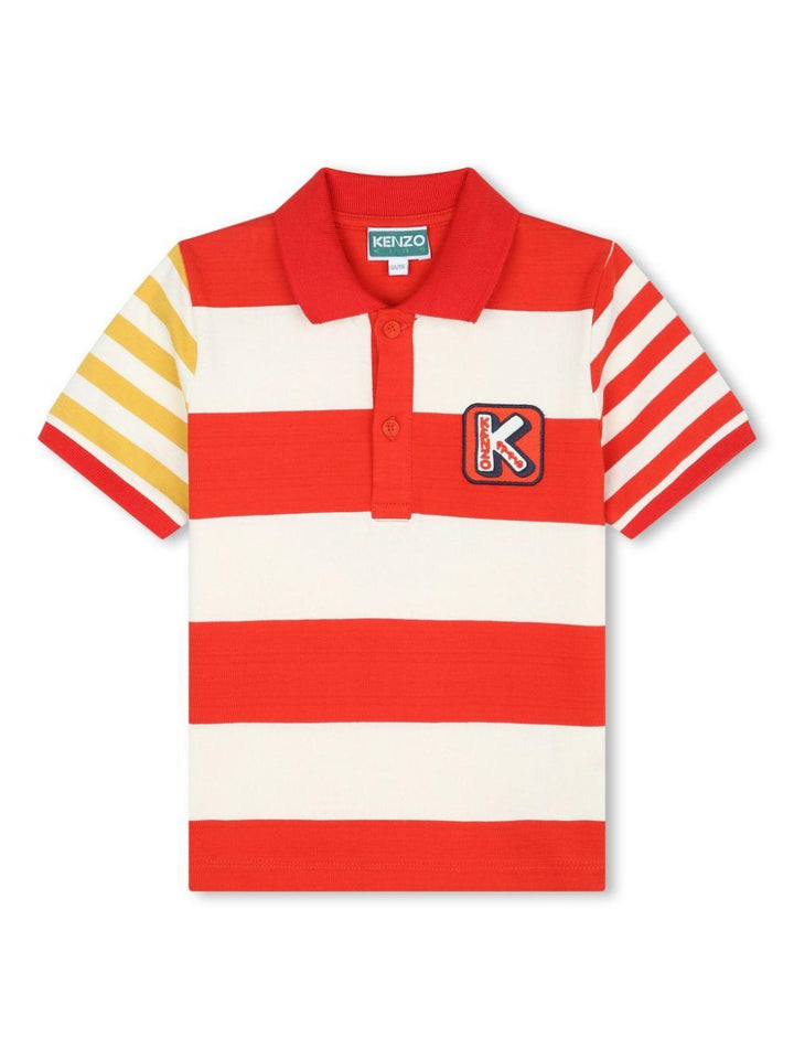 polo bianco/rosso bambino K60303 99A KENZO KIDS 