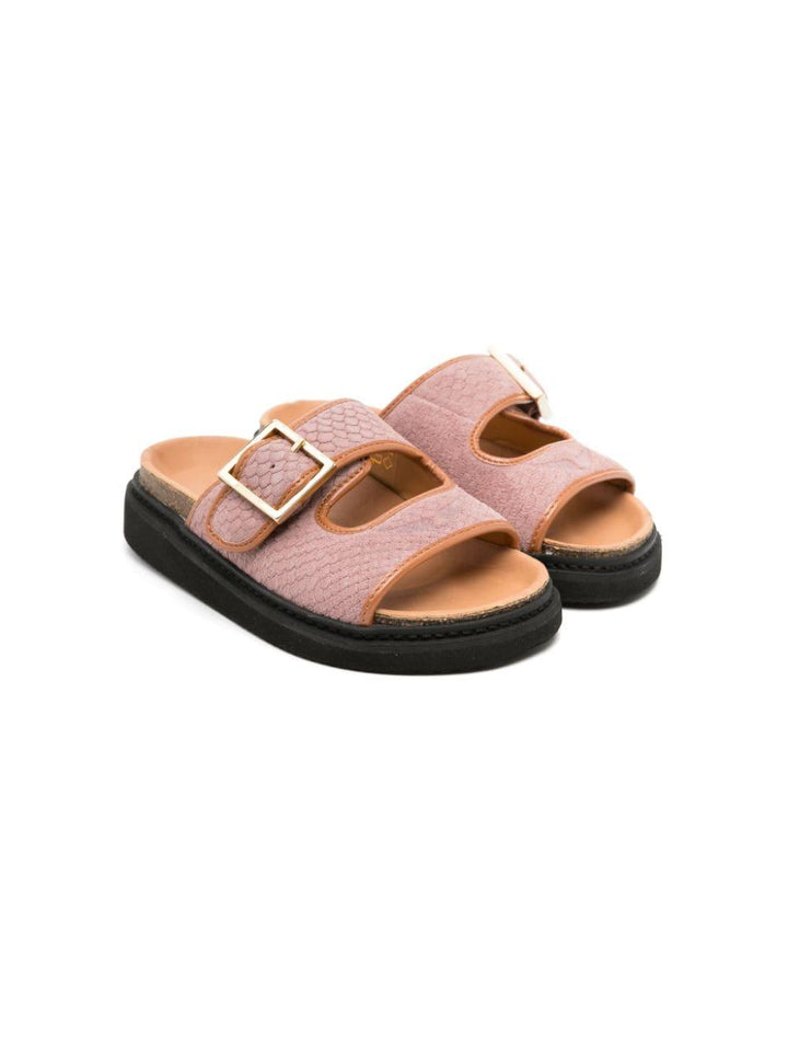 Sandali bambina rosa/marrone