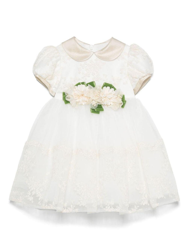 Abito bianco/beige neonata