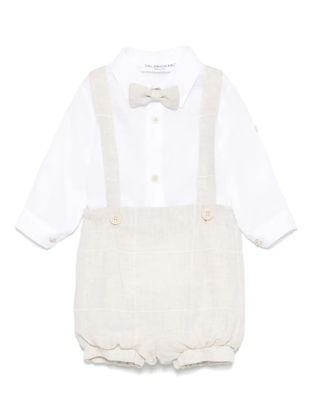 completo bianco/beige neonato