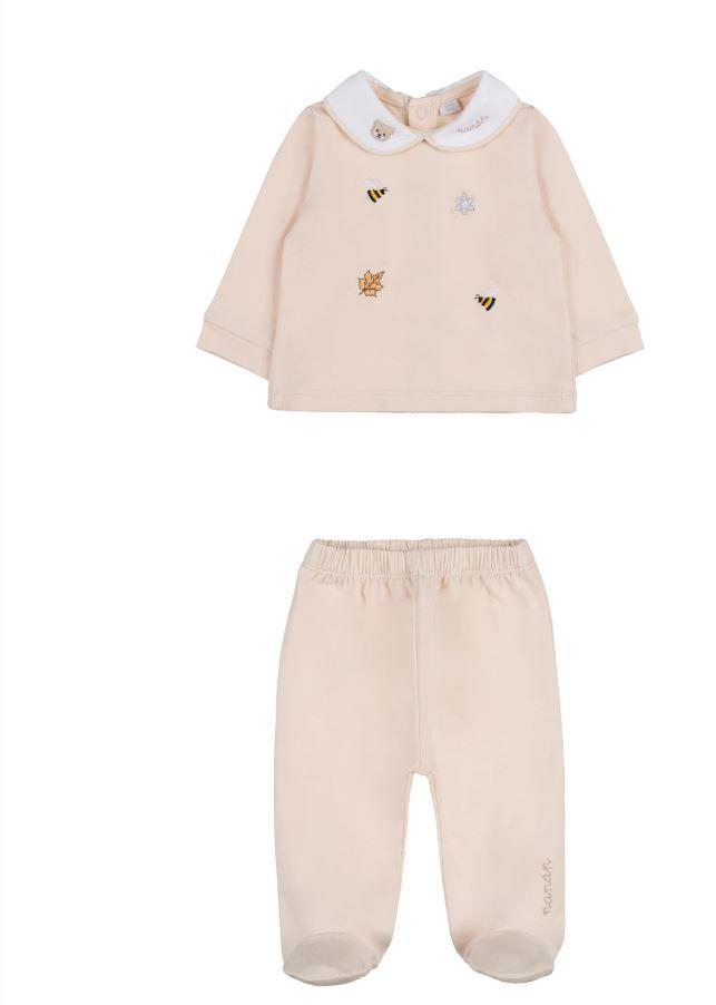 tutina 2pz beige neonato I25003 BEIGE Nanan 