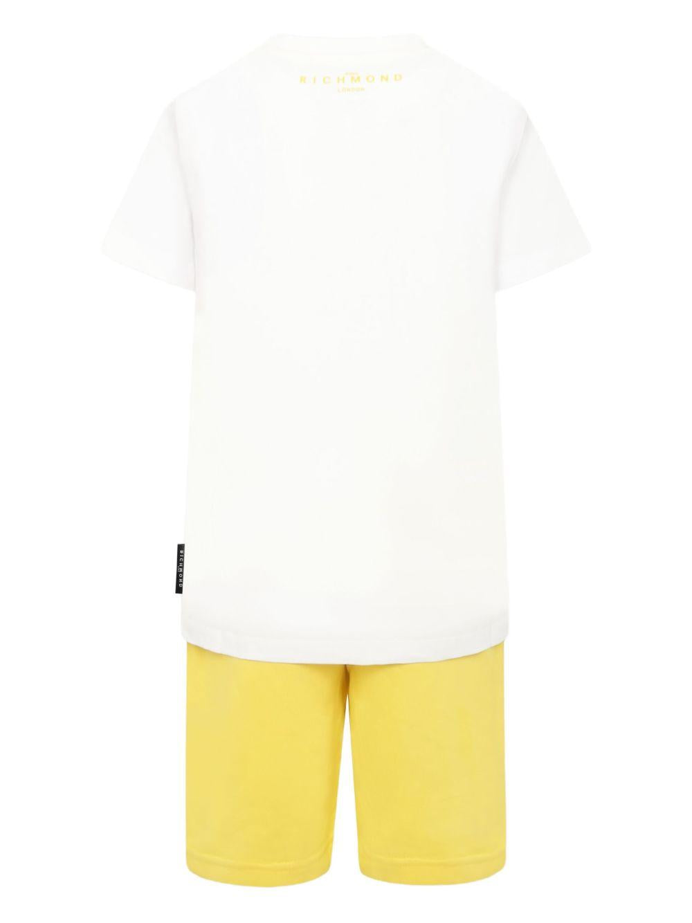 completo bianco/giallo bambino