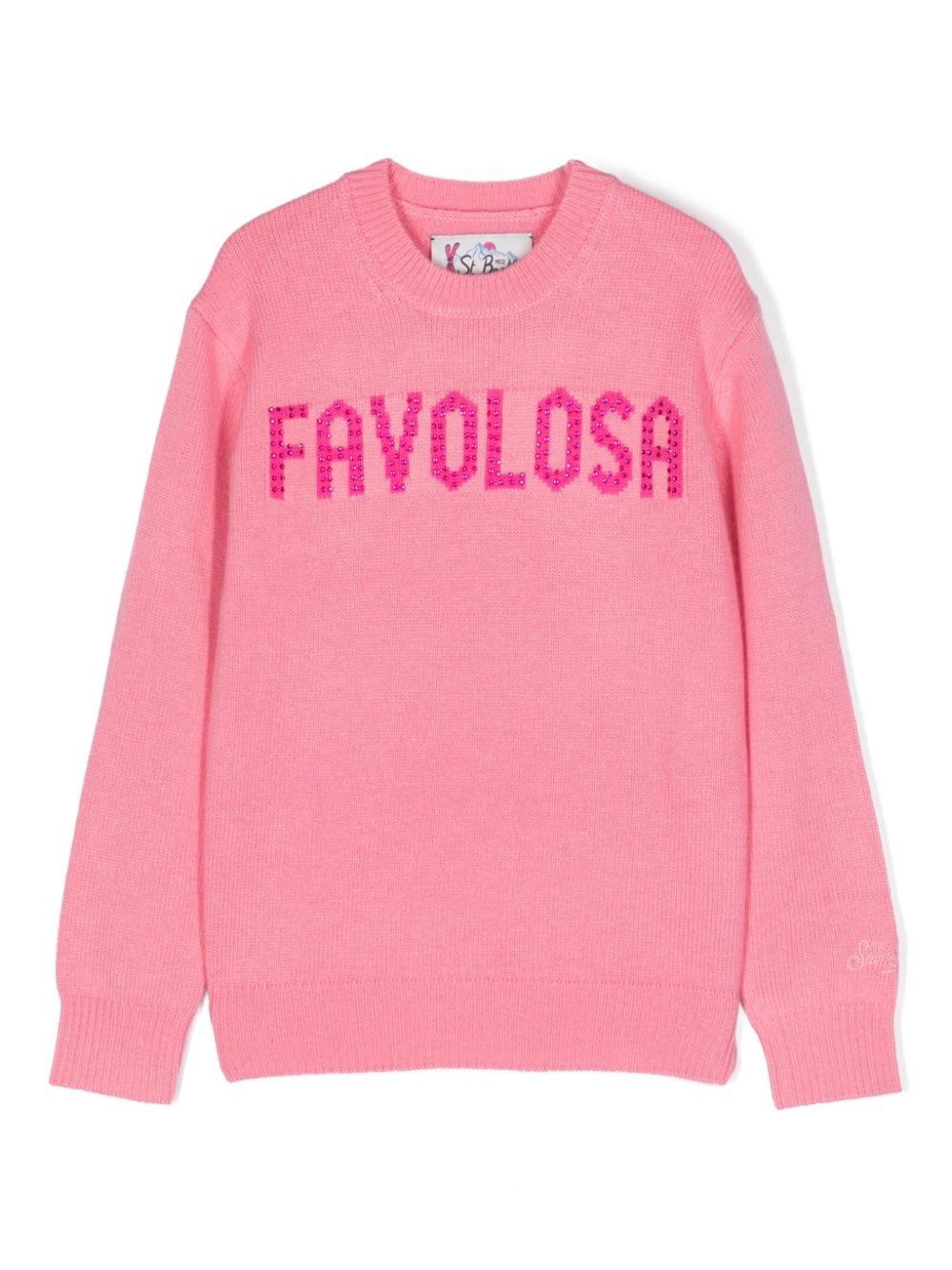 Maglione rosa bambina con decorazione PRC0001 09651E MC2 SAINT BARTH KIDS 