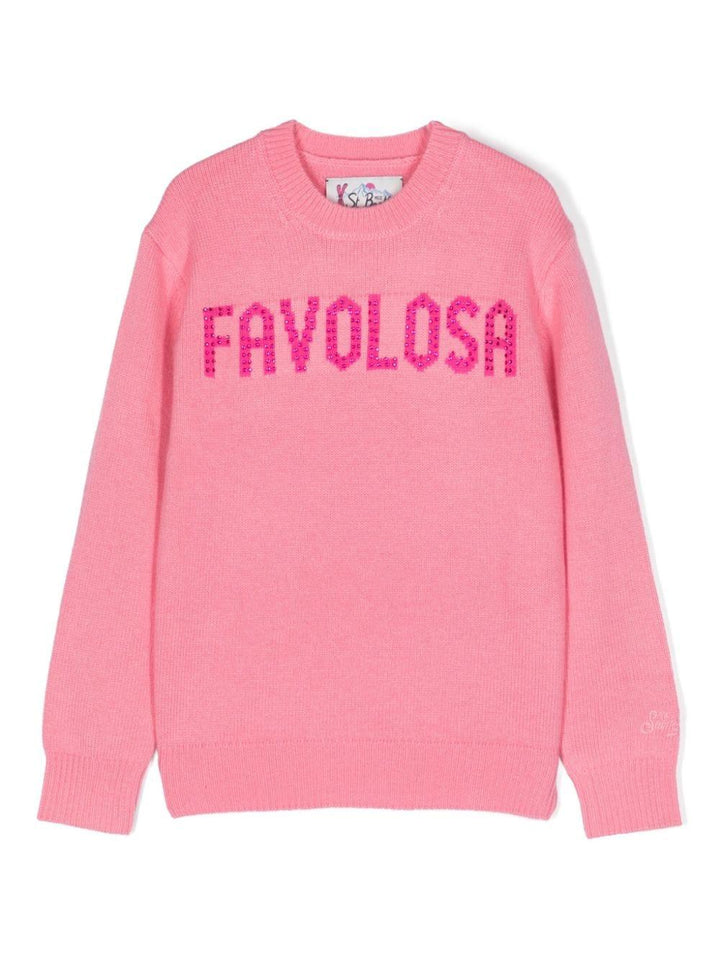 Maglione rosa bambina con decorazione PRC0001 09651E MC2 SAINT BARTH KIDS 