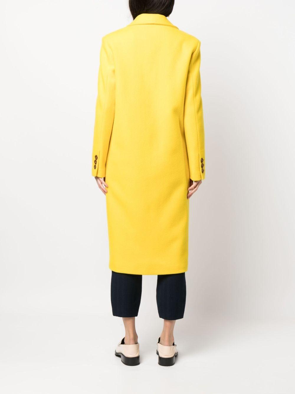 Cappotto monopetto giallo canarino donna