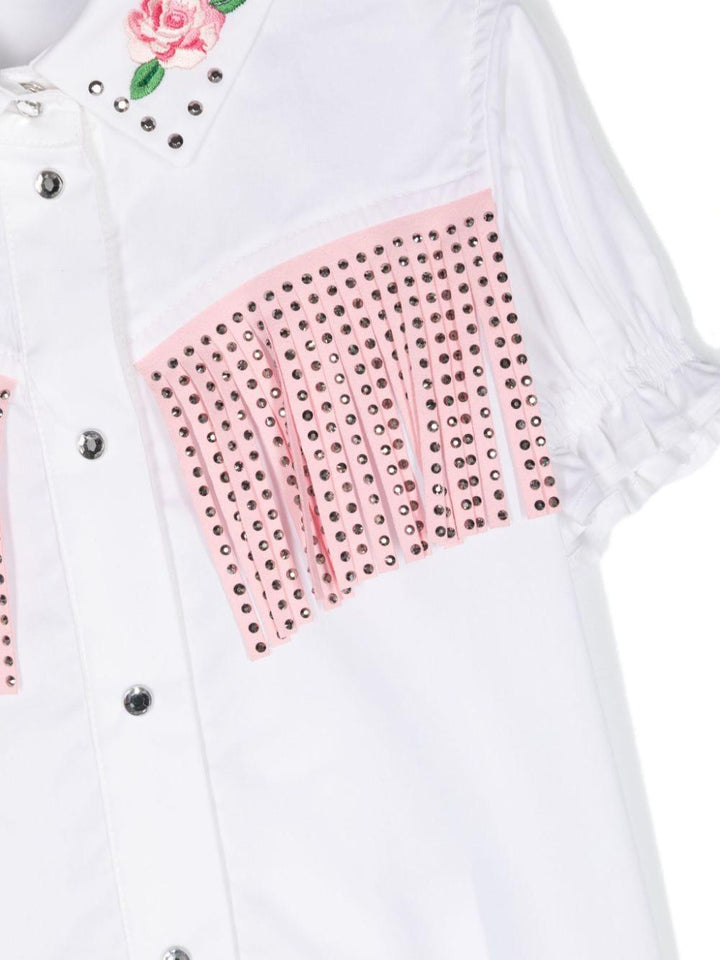 Camicia bianco/rosa bambina