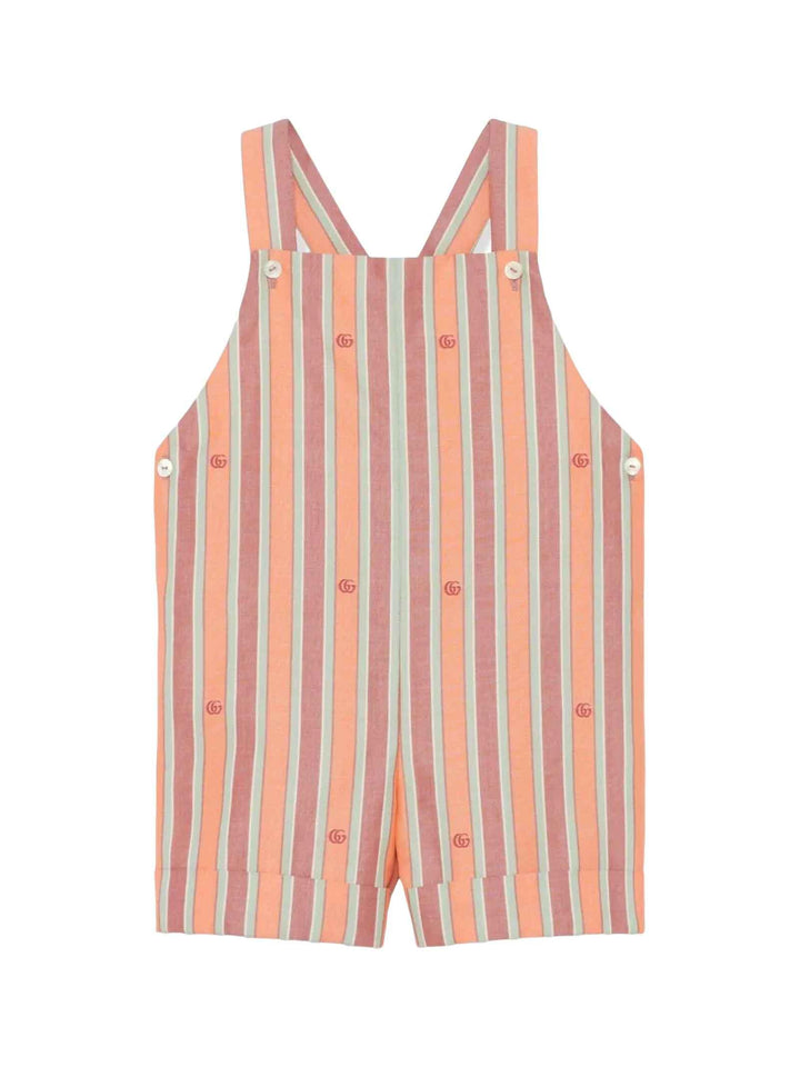 Salopette arancione neonato