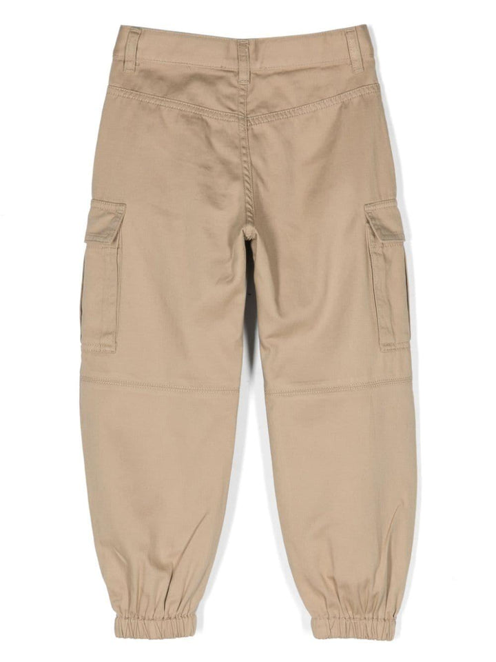 Pantaloni cargo beige bambina
