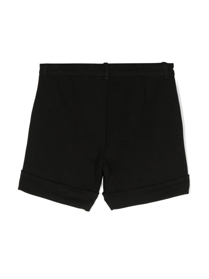 Shorts neri bambina con ricamo