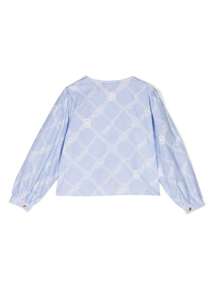 Blusa bianca/blu bambina