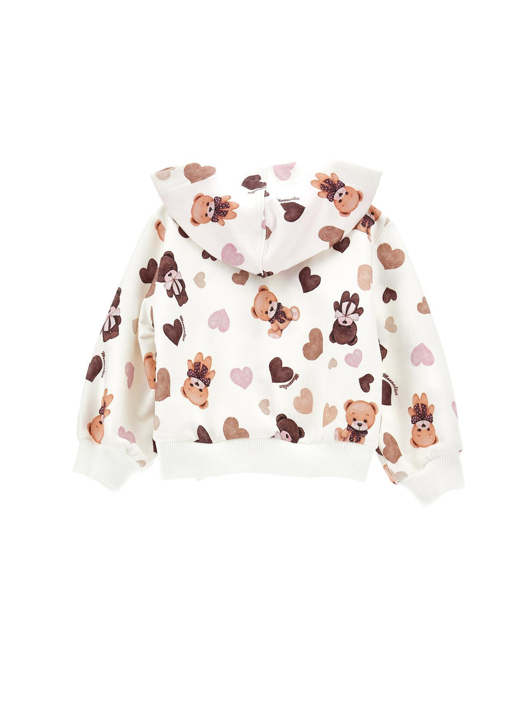 Felpa bianca neonata con stampa 39B8022071 0029 Monnalisa kids 