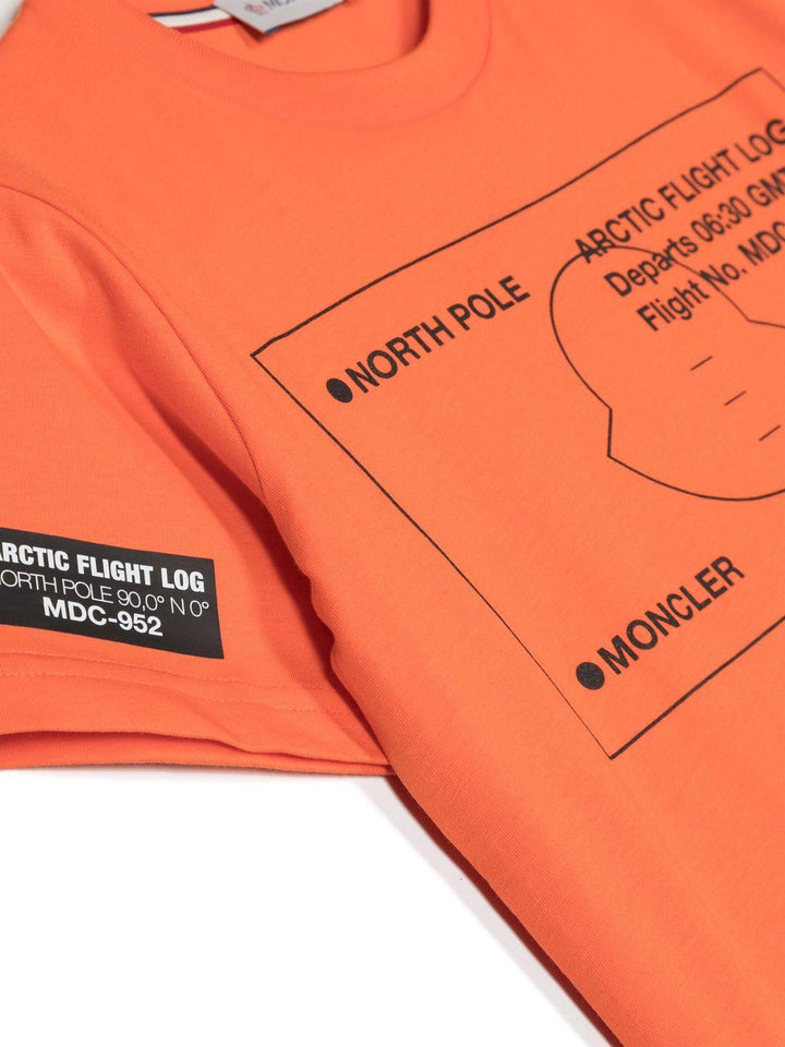 T-shirt arancione unisex 8C0000983907 335 Moncler Kids 