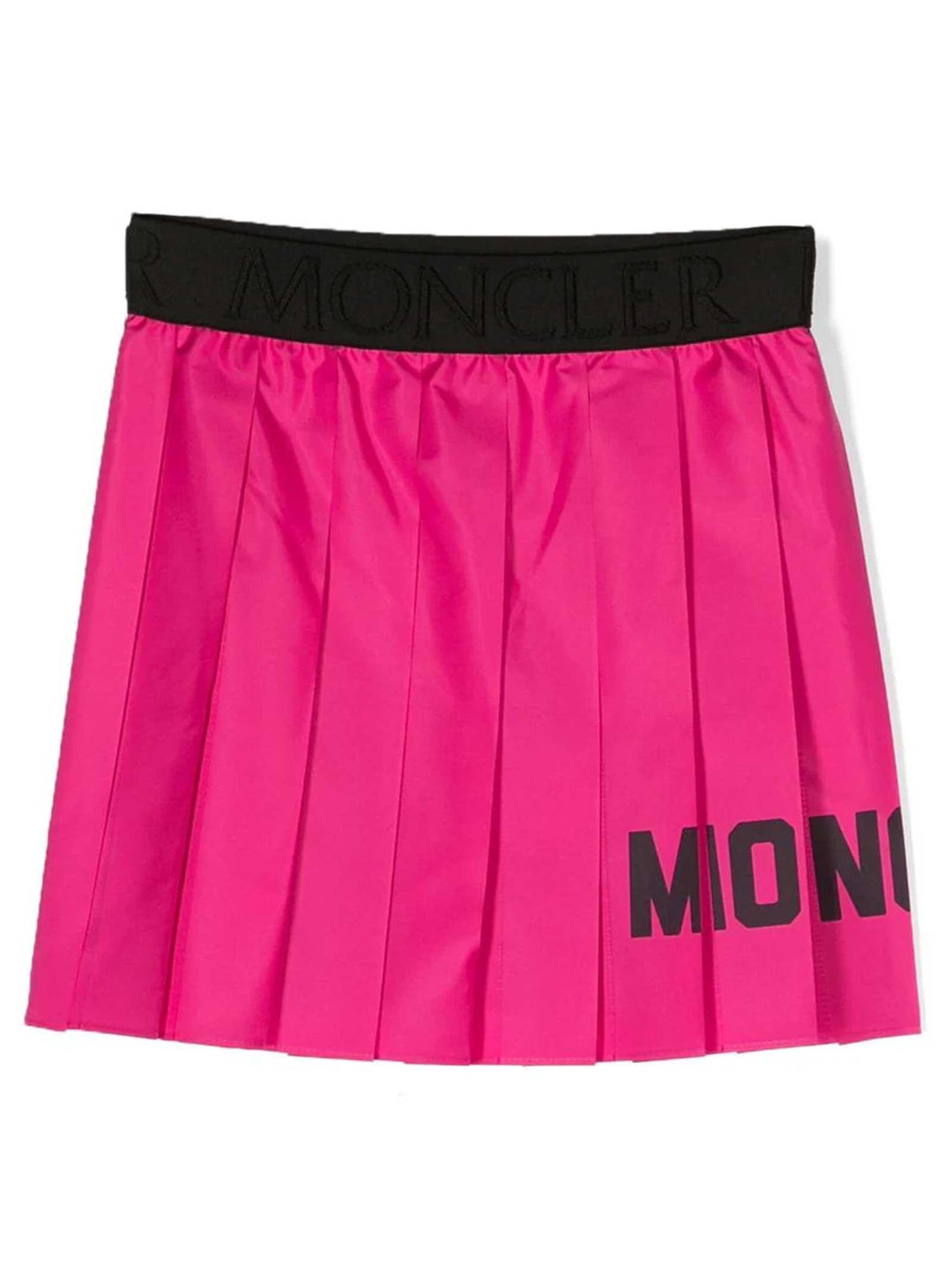 Gonna rosa bambina con stampa nera plissettata<BR/> 2D0000159632 549 Moncler Kids 