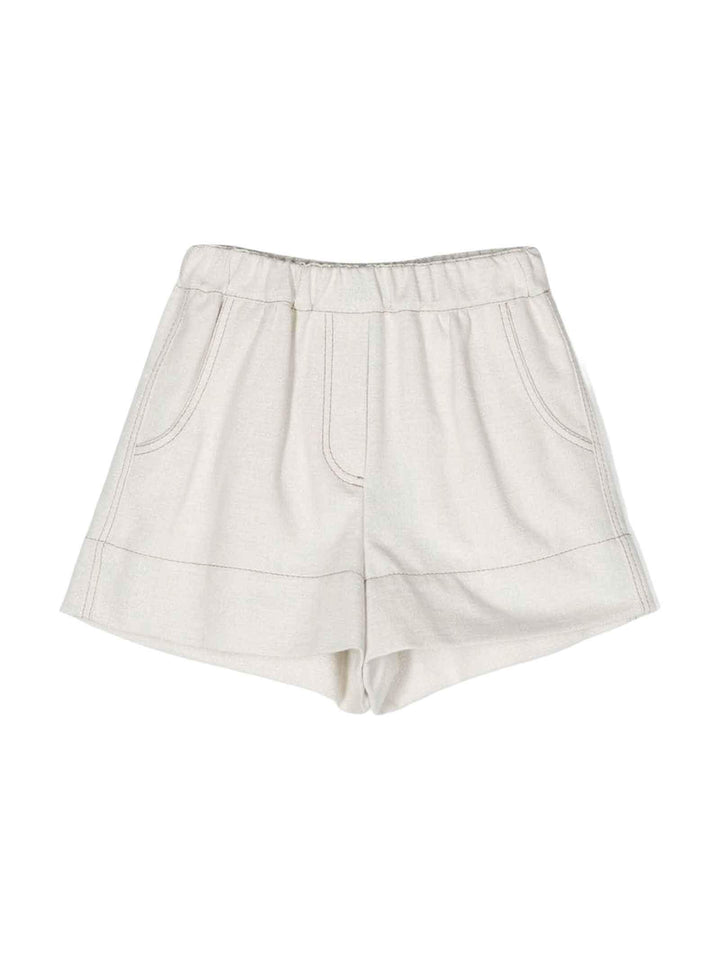 Shorts bianco bambina
