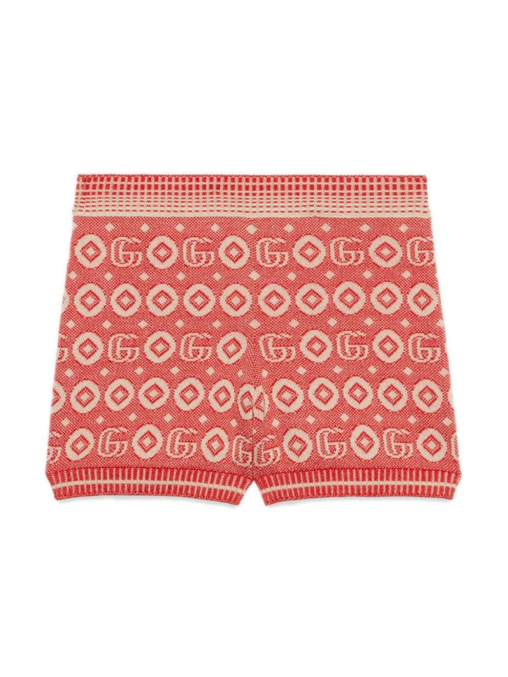Shorts rosso/beige bambina