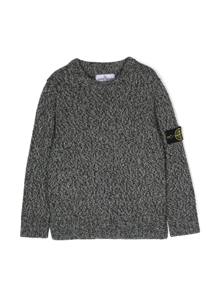 Maglione nero/bianco bambino 7916518Z6 V0041 STONE ISLAND JUNIOR 