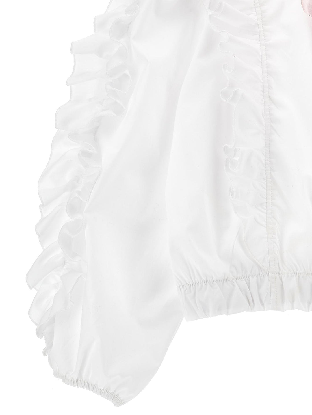 Blusa bianca bambina con ruches