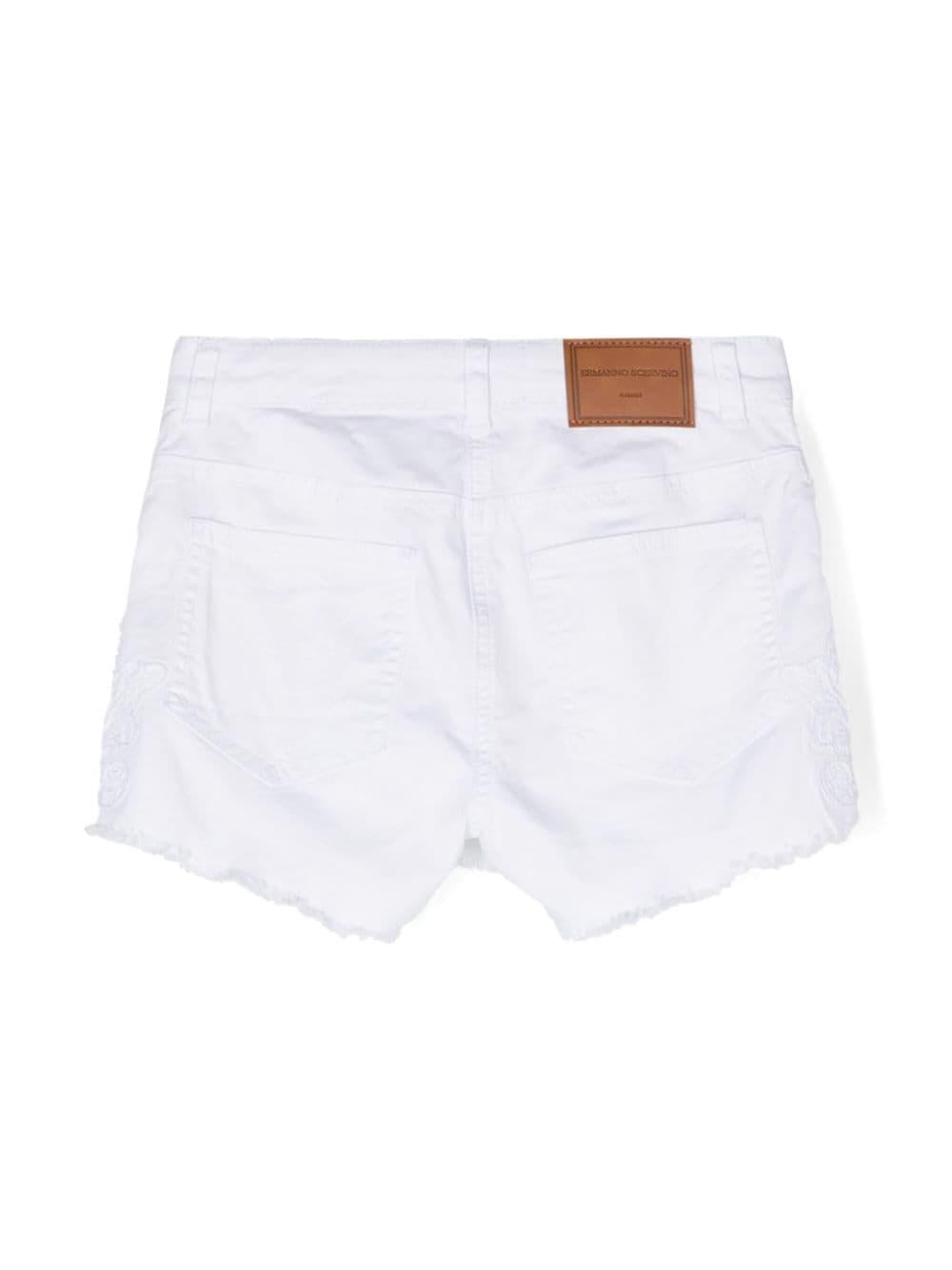 Shorts bianchi bambina