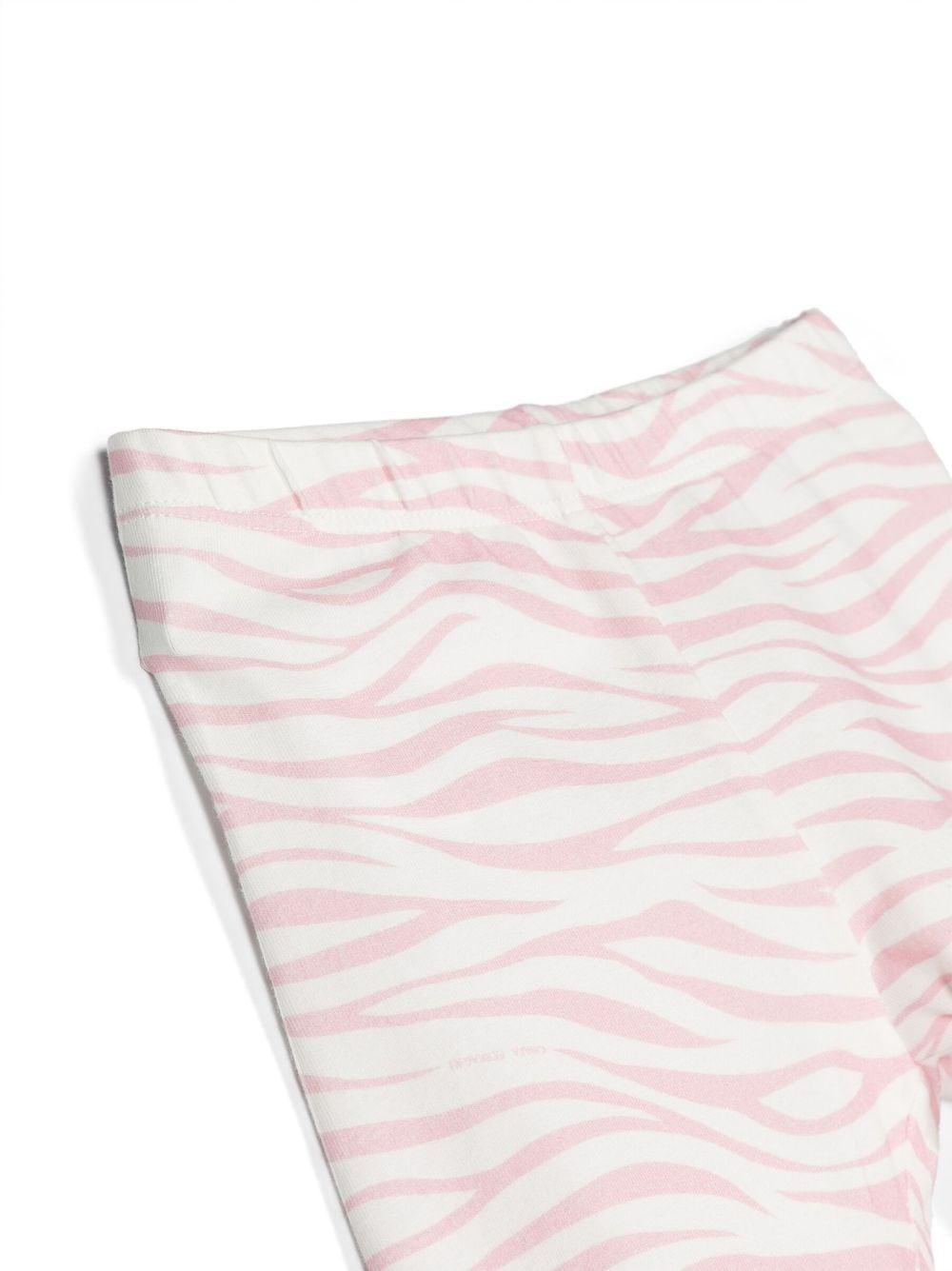 Leggings neonata con stampa e applicazioni