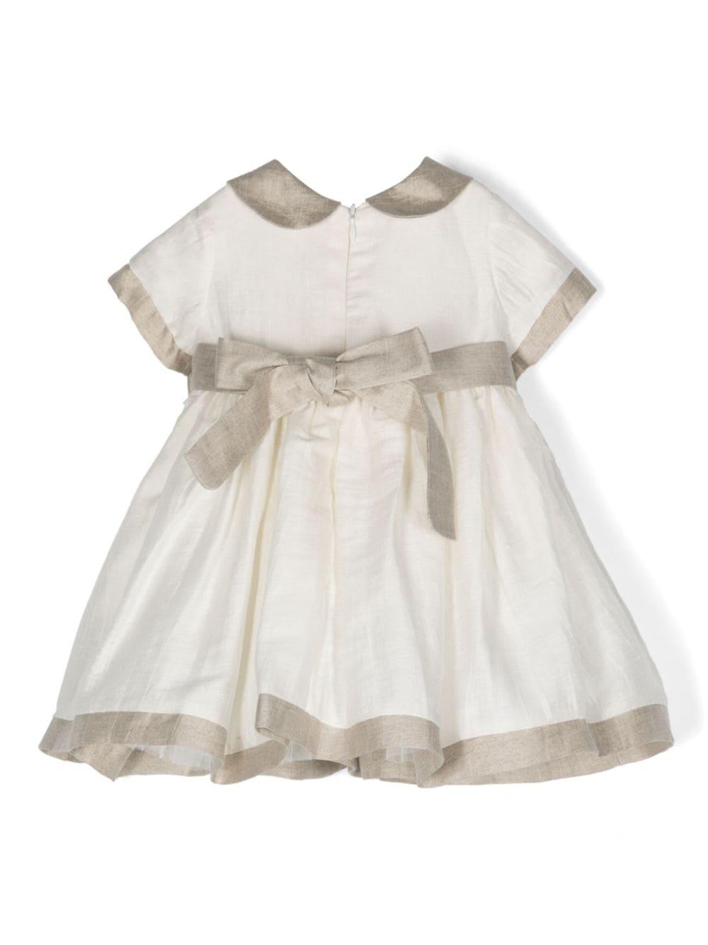 Abito bianco/beige neonata