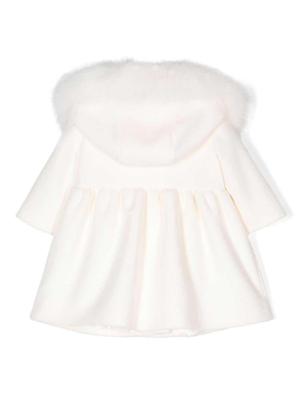Cappotto bianco neonata