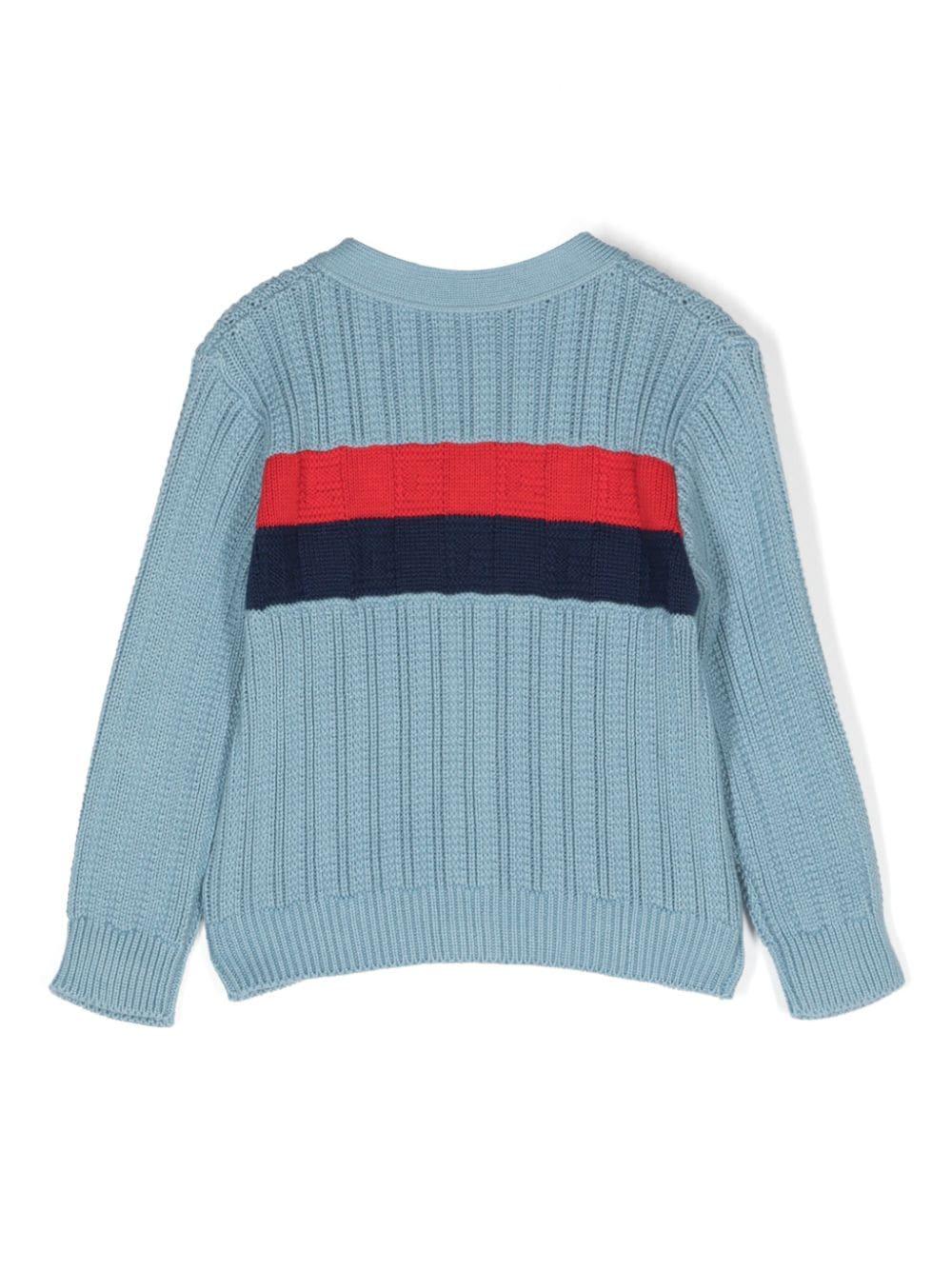 Cardigan blu neonato