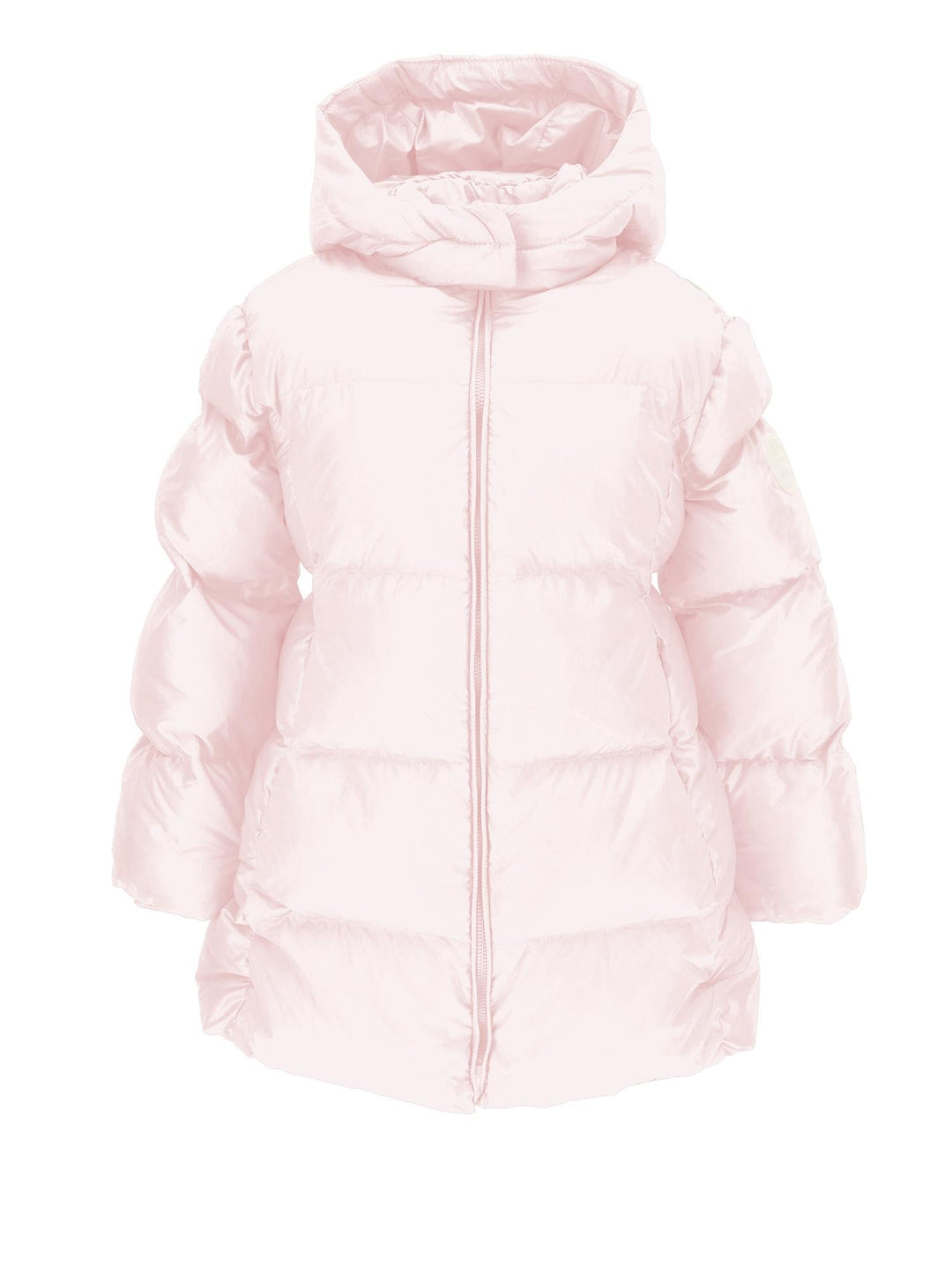 Piumino rosa bambina con cappuccio 17B1002040 091S Monnalisa kids 