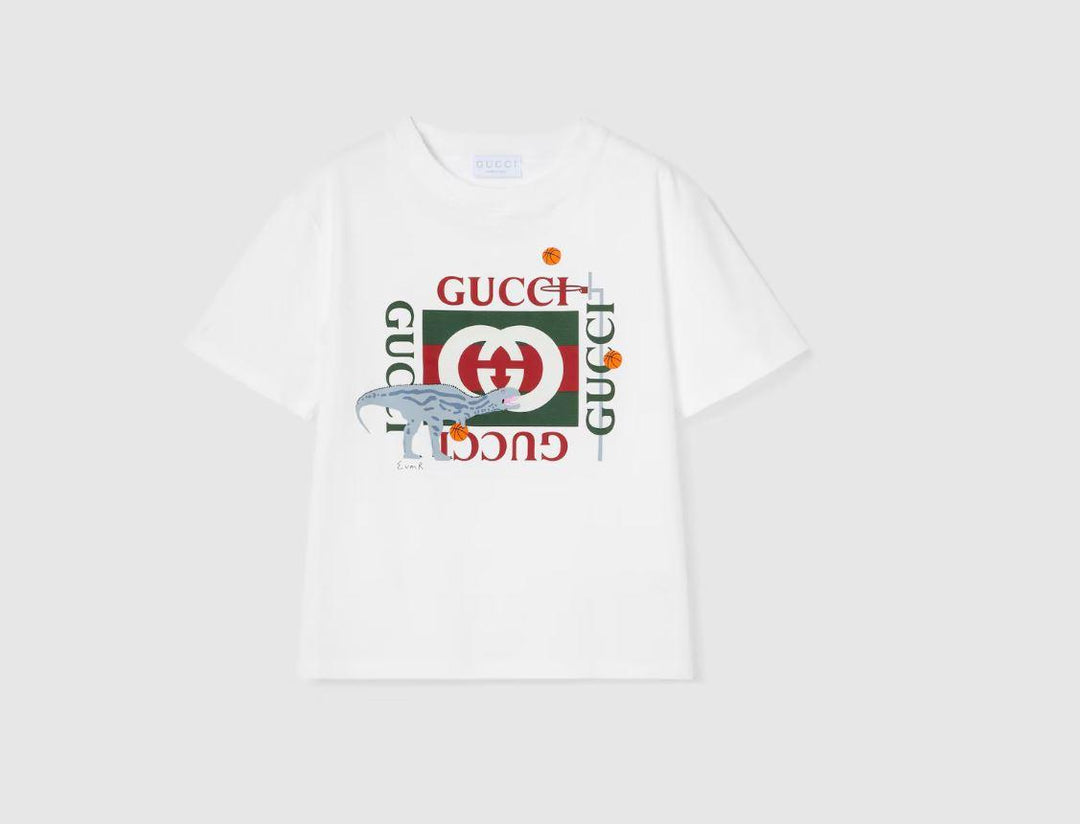 t-shirt bianca bambino 575114XJHFH 9214 GUCCI KIDS 