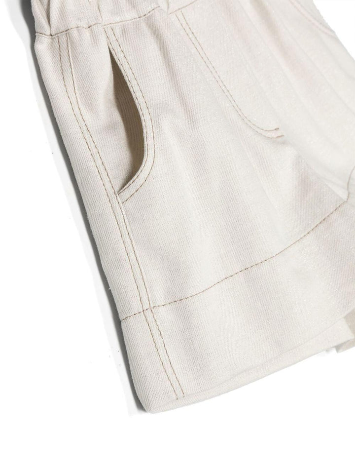 Shorts bianco bambina