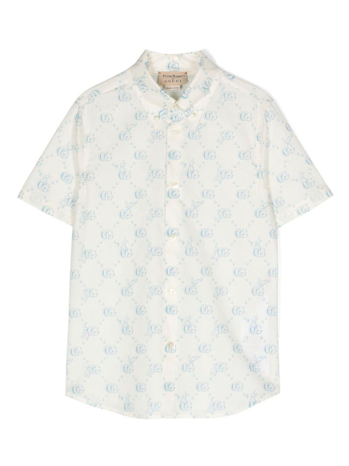 Camicia bianco/blu bambino