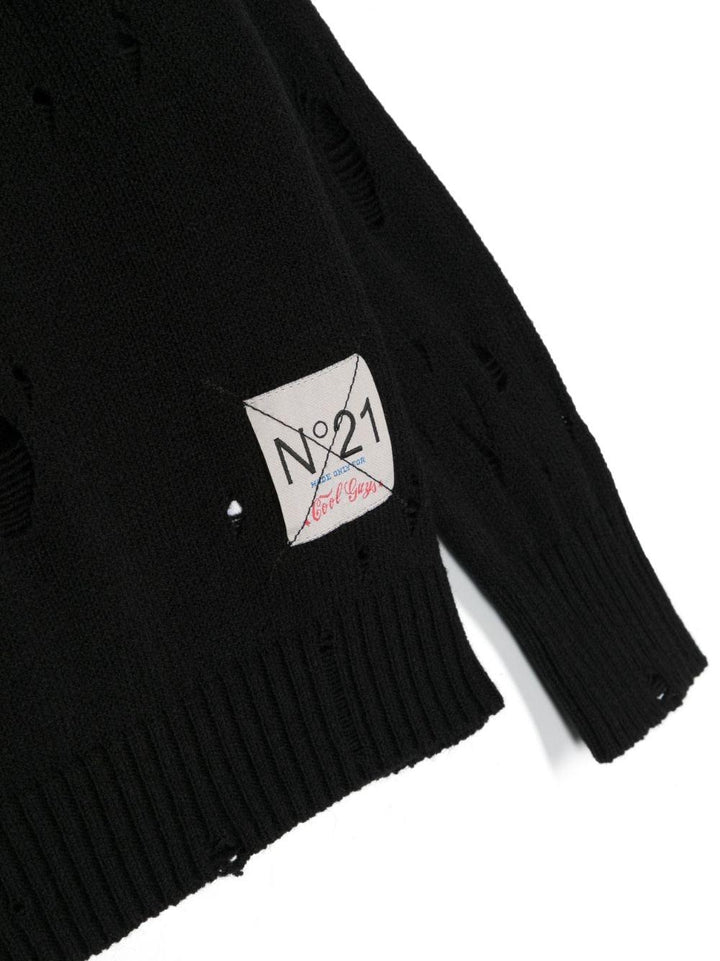 Maglione nero bambino N21756N0309 0N900 N°21 KIDS 