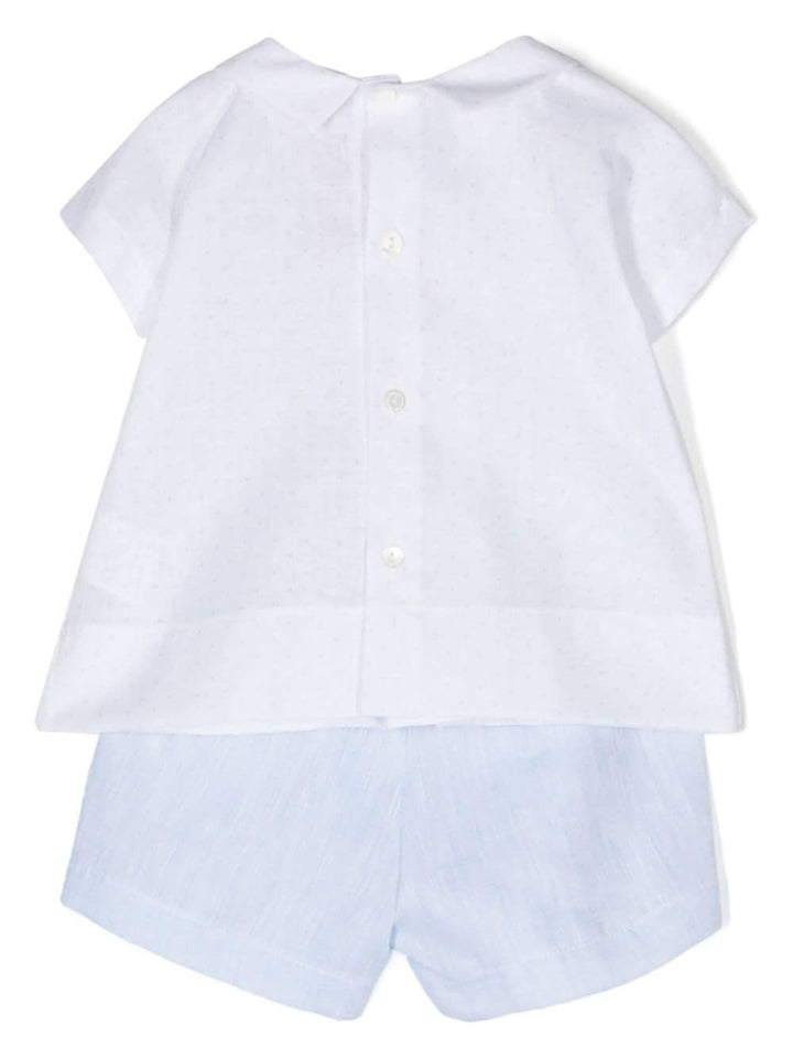 Set bianco/azzurro neonato