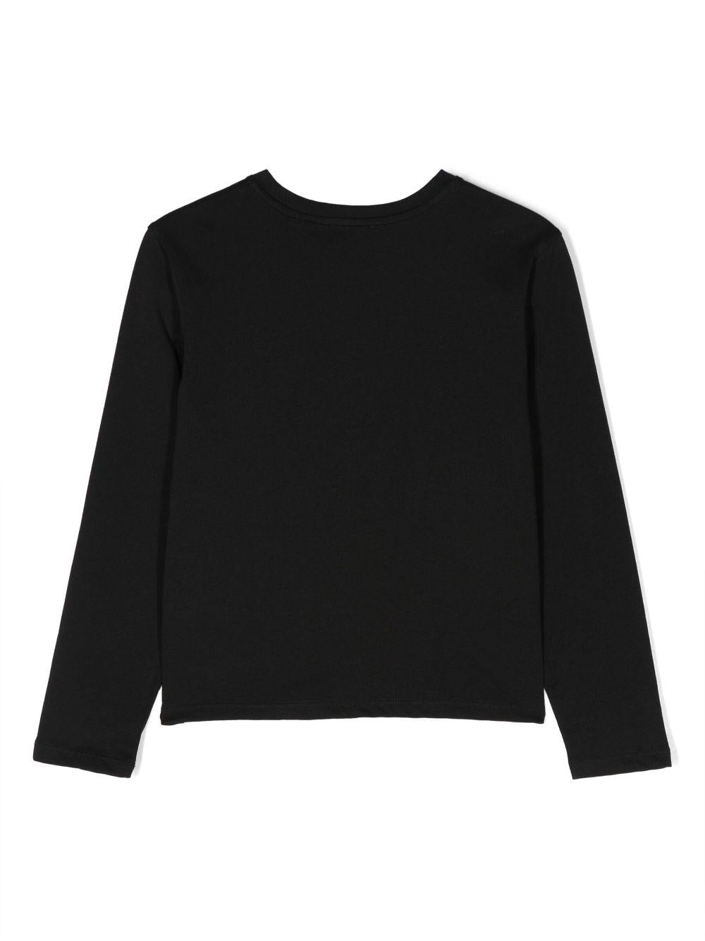T-shirt nera bambina con stampa H15335 09B Givenchy Kids 