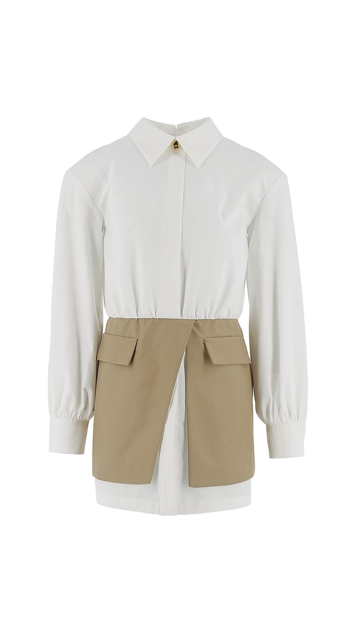 Abito bianco/beige bambina