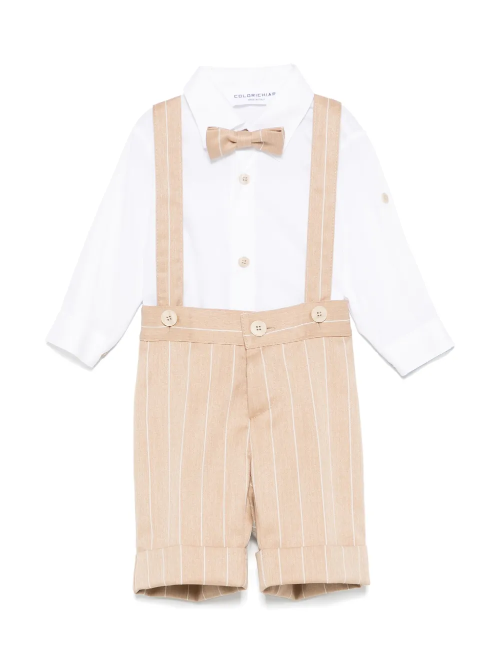 completo bianco/beige neonato