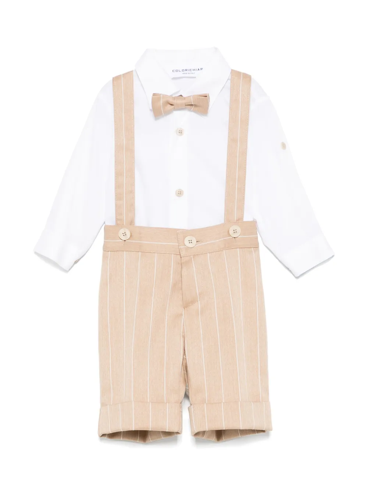 completo bianco/beige neonato