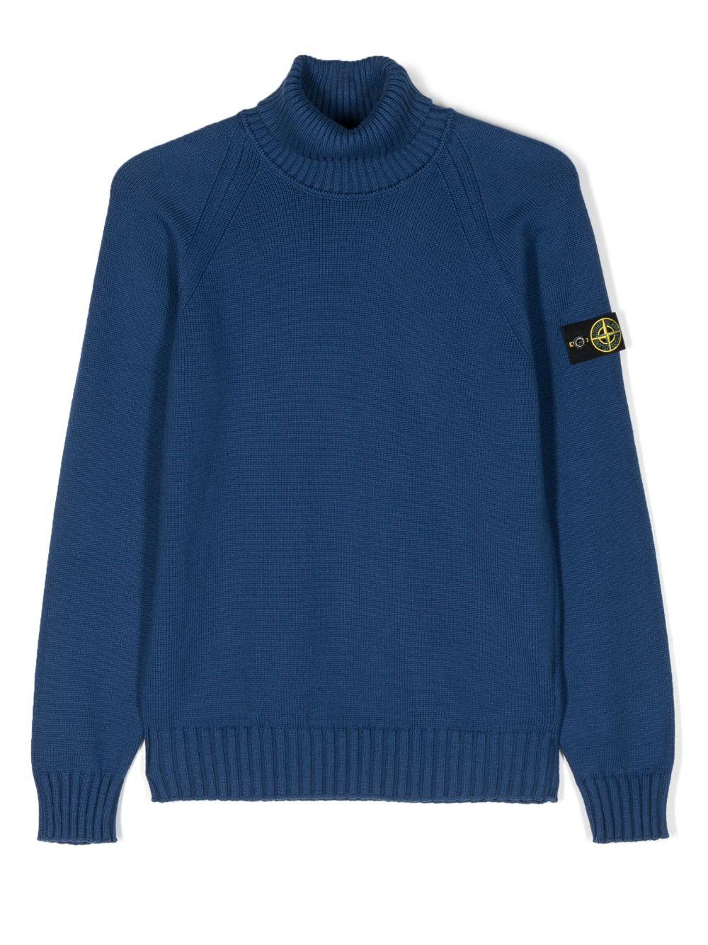 Maglione blu bambino 7916504A2 V0022 STONE ISLAND JUNIOR 